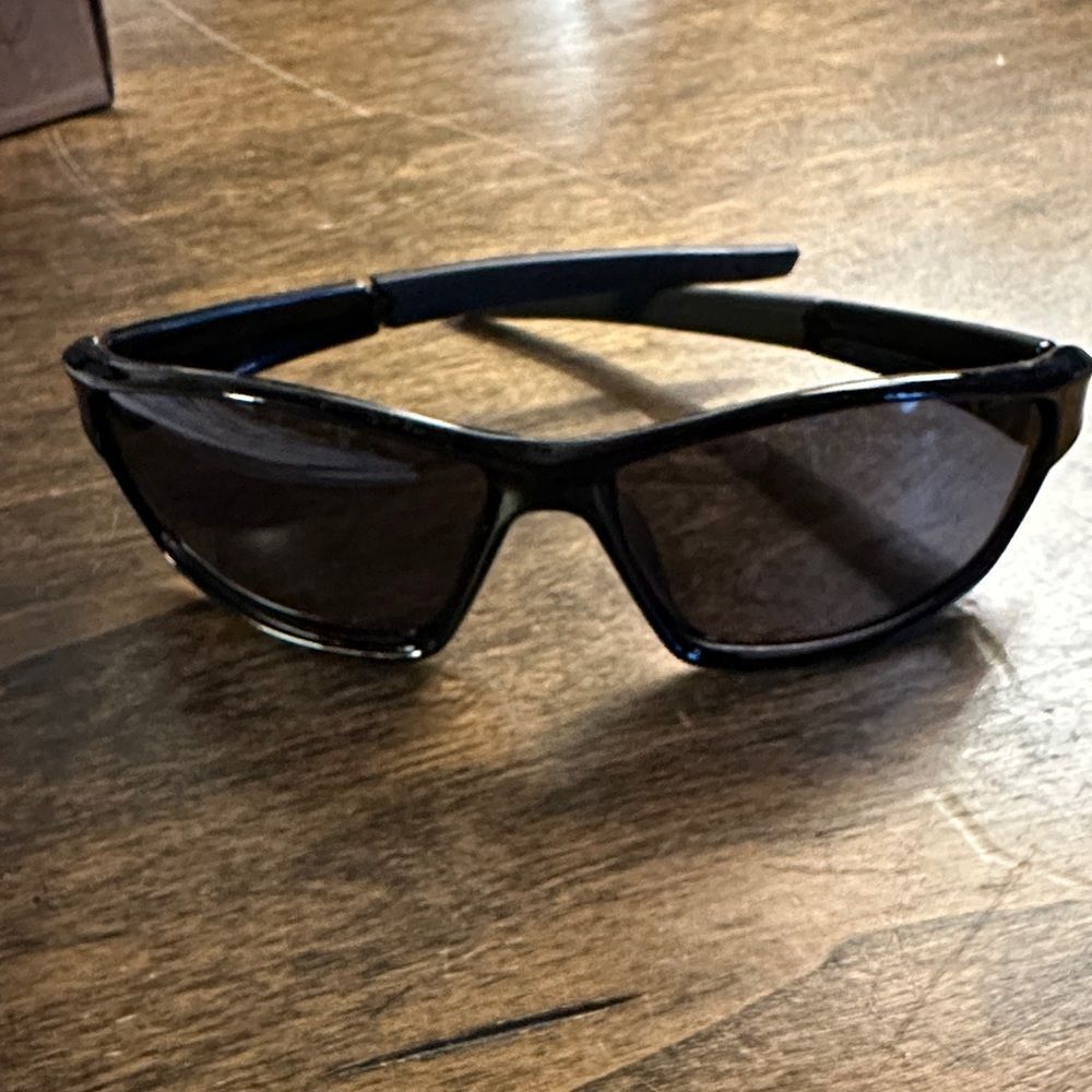 Men's Black Performance Sunglasses with Smoke Lenses